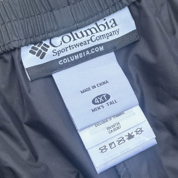 Columbia Black Men's PVC Lined Rain Pants Size 4XLT - Picture 5 of 8